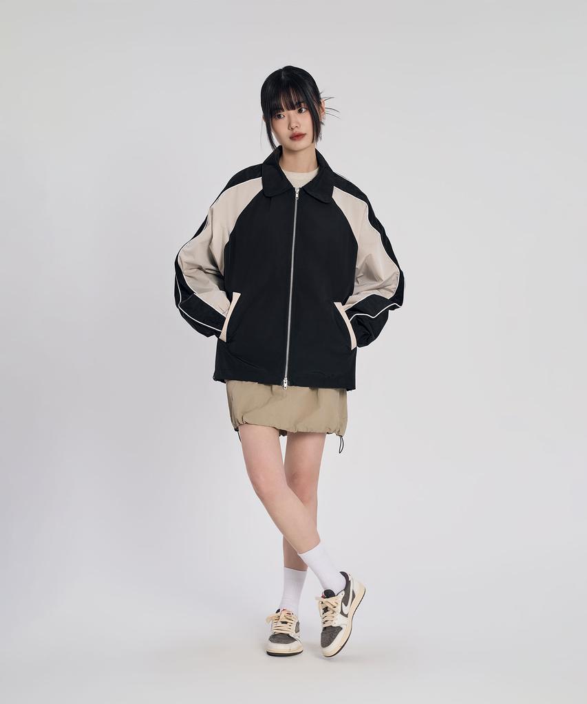 Slow Record House Nylon Cargo Mini Skirt_Beige