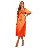 Influence Womens/Ladies Satin Puff Sleeve Midi Dress