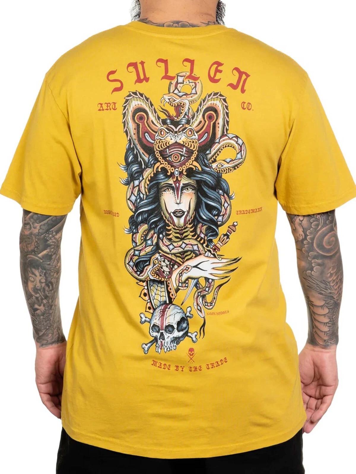 Sullen Men s Serpent Short Sleeve Premium T-shirt Traditional Style Tattoo Tee S