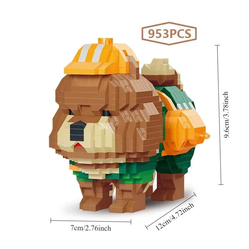 Small Blocks Diy Construction Plaything Husky Shiba Inu Bully Animal Dog Corgi Micro Blocks Kids Gifts Girls Birthday Present Pet Shop Moyu
