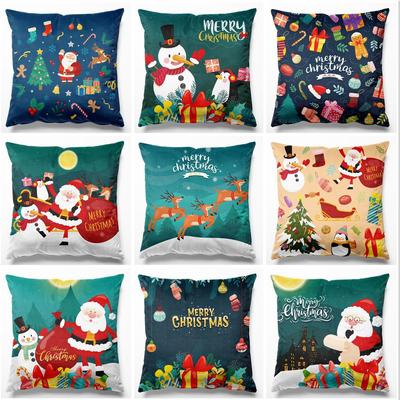 New Christmas Pillow Cover Holiday Home Decoration Cushion Sofa Amazon Santa Claus Pillow Cover