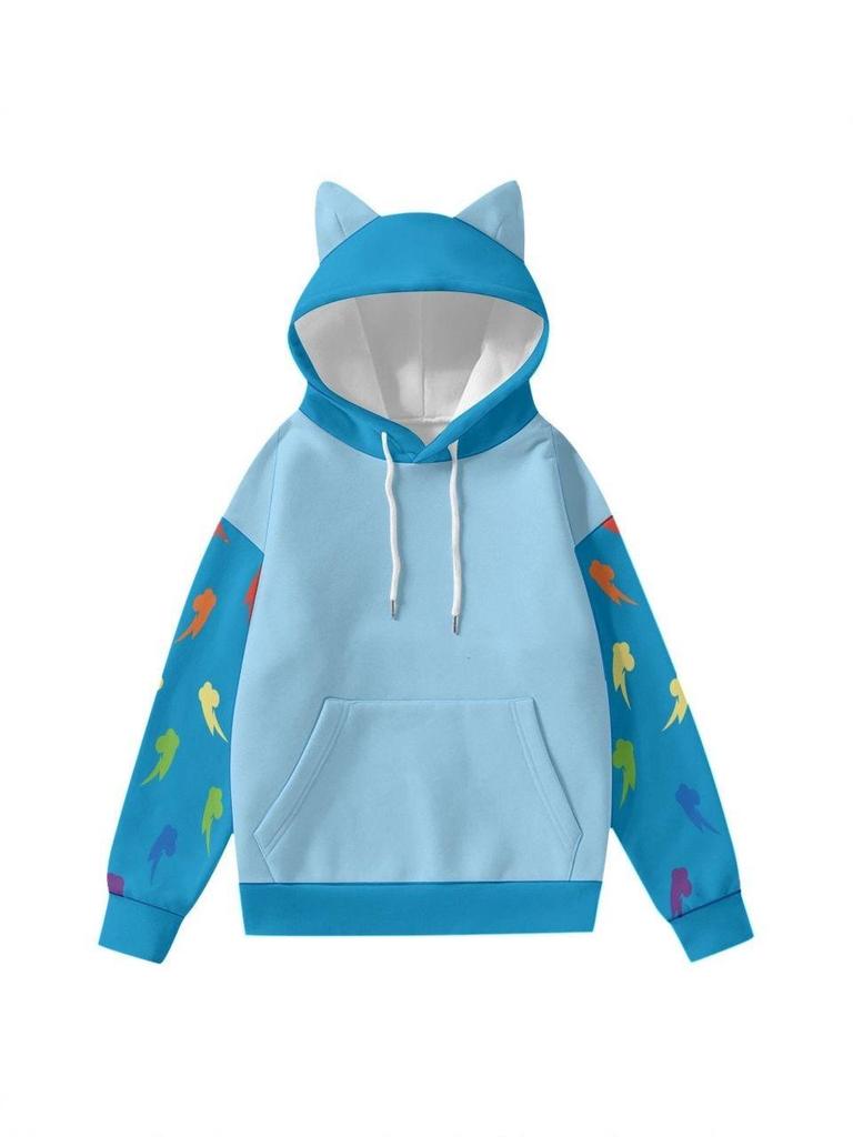 DZ Style Dämonenjägerin Mädchen Tigerohren Hoodie - Niedliches Anime Wukong Panda Frosch Design