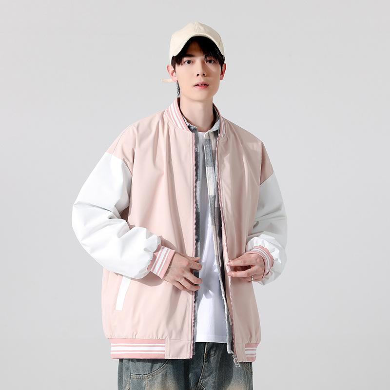 Retro Baseball Jersey Versatile Color Matching Jacket Men's Spring and Autumn New Trendy Brand Loose Top