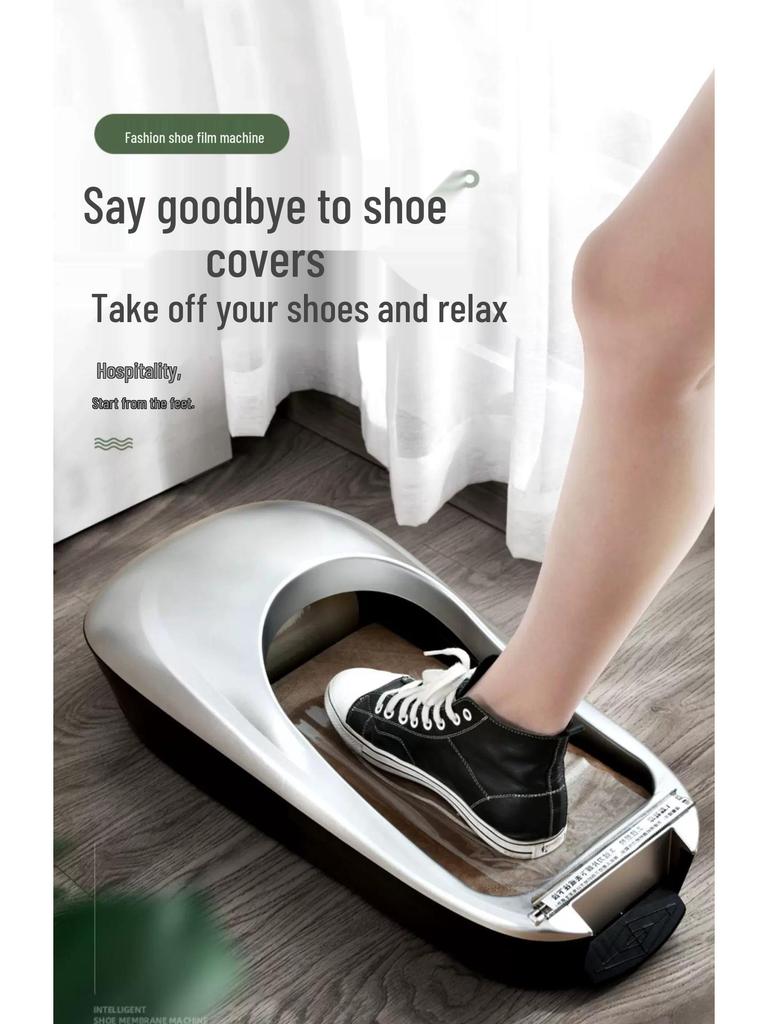 Automatische Schuhüberziehmaschine zur doppelten Verwendung: Staubfrei, Rutschfest, Schrumpffolien-Überschuhe