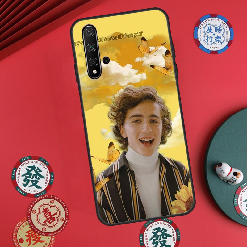 Timothee Chalamet Actor For Huawei Nova 12s 12i 7i 8i 11i Y73 Y70 Y90 Y60 Y72 Y61 Y91 9 10 SE P30 Pro P40 Lite Case