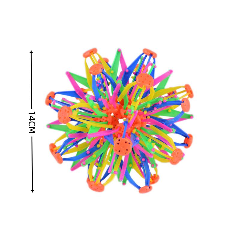 Kids Magic Telescopic Ball Outdoor Flower Expandable Retractable Ball Colorful Sensory Fidget Toy Parent Child Interaction Toy