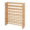 Rack de Vinhos Modular Empilhável para 72 Garrafas, 8 Níveis, Rack de Armazenamento de Vinhos de Chão Autoportante, Prateleira de Exibição de Vinhos Resistente, Prateleiras Sem Oscilação, Fácil