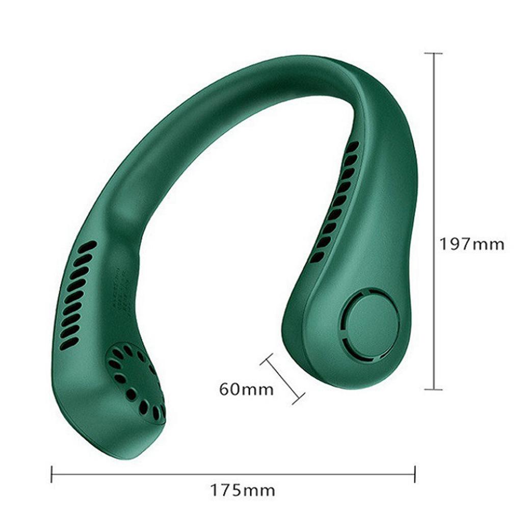 USB Neck Fan 3 Levels Low Noise Rechargeable Bladeless Long Battery Life Portable Neck Fan for Shopping Travelling