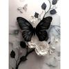 30x40cm Butterfly 5D DIY Full Drill Round Diamond Painting Kit Home Wall Decor