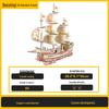 Beizhiqi 3D Wooden Sailing Boat Puzzle Model Toy