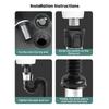 Universal Sewer Deodorizing Sewer Pipe Drain Pipe Horizontal and Vertical Drainage Trough Wash Basin Accessories Leak-proof
