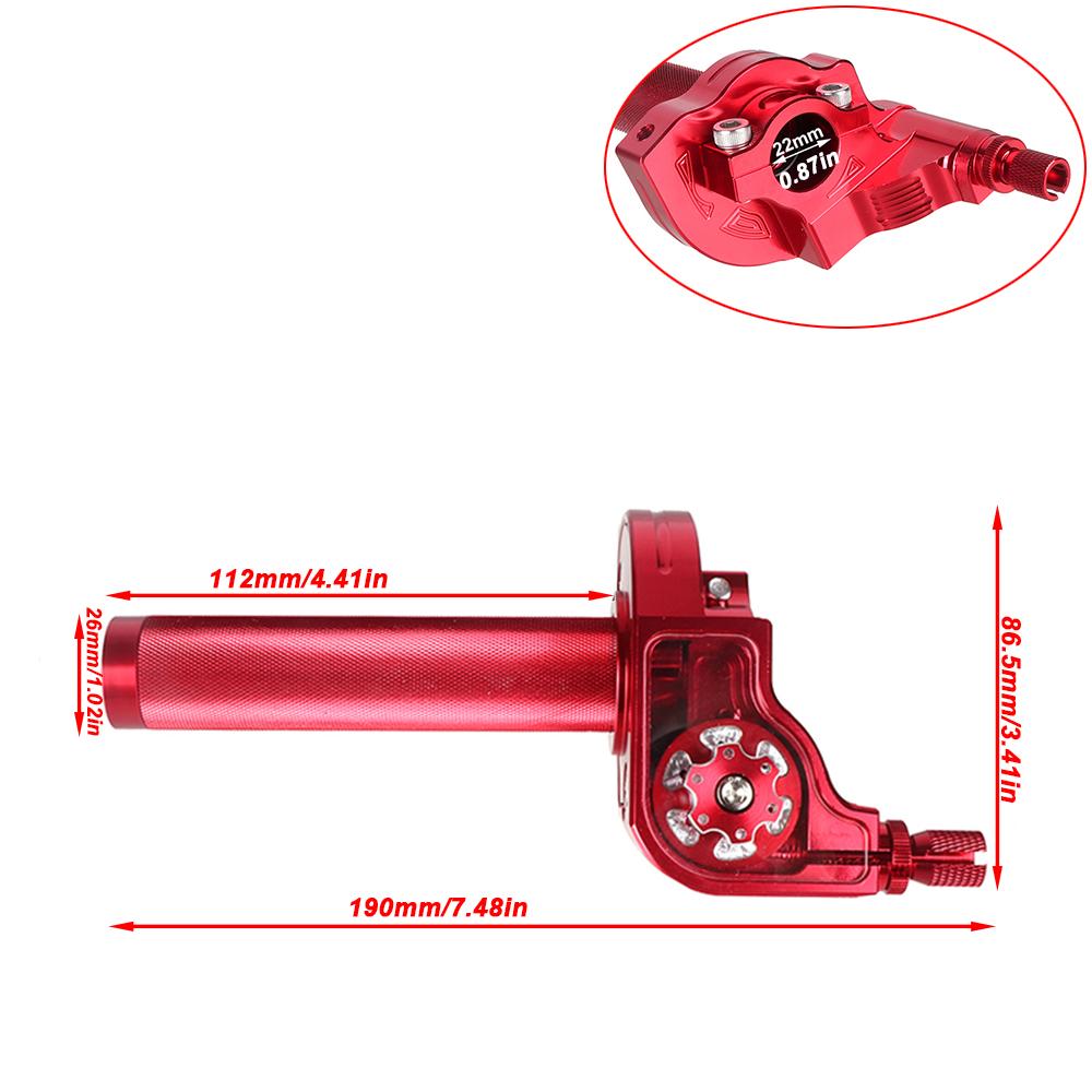 22mm CNC Aluminum Quick Twist Throttle Grip with Cable Motorcycle Accelerator Handlebar for Dirt Pit Bike ATV Quad