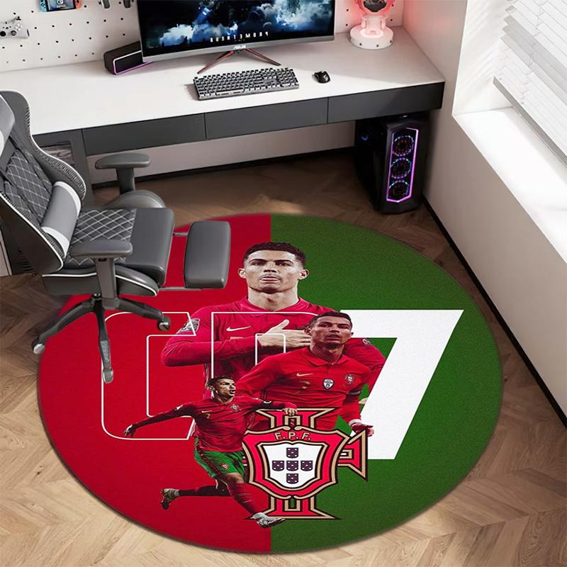 Cristiano Ronaldo Golden Ball Triumph Celebration Carpet Suitable For All Seasons Floor Mats Bathroom Mat Christmas Gifts Art
