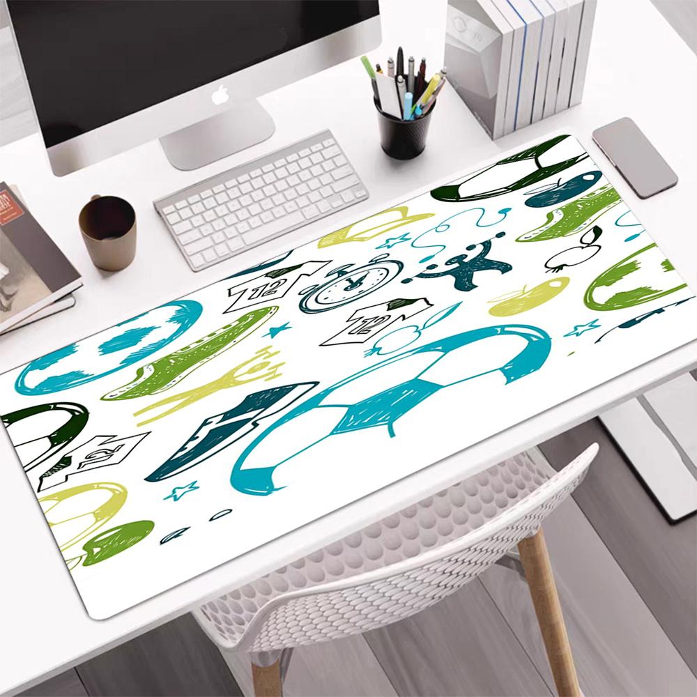 Tapis de Souris Thème Football, Base en Caoutchouc Antidérapante, Bureau Multifonctionnel & Décoration Intérieure, Parfait pour la Personnalisation de l'Espace de Travail.