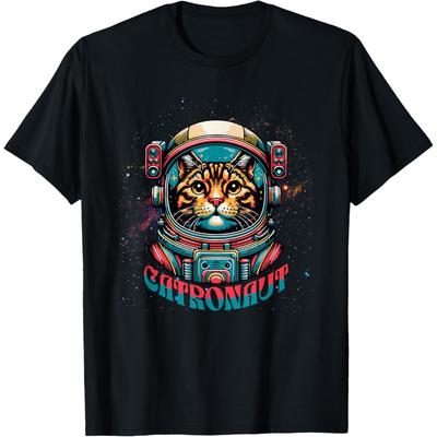Astro Weltraumkatze Katzenonaut Lustiges Astronautenkatzen T-Shirt für Männer Frauen Kinder(1)