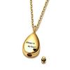 Elegant Teardrop Cremation Urn Necklace - Stainless Steel Memorial Pendant for Women