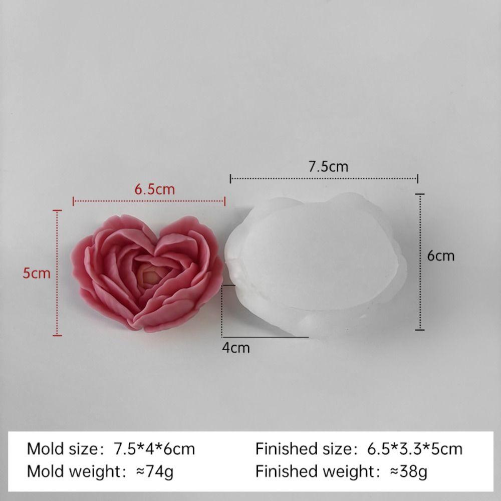 Handmade Love Flowers Mold Silicone Rose Resin Casting Mould Aromatherapy Candle