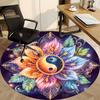 1PC Yin Yang Symbol Chair Carpet for Office, Indoor Non-Slip Washable Carpet, Soft Comfortable Mat For Office Room Yy250930301