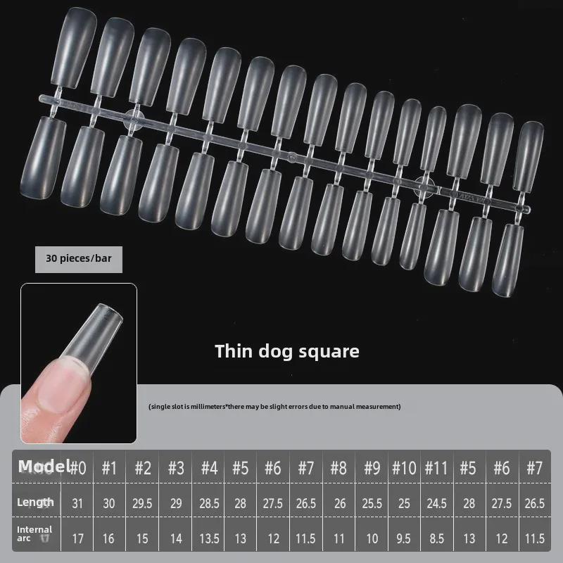 Ultra-Thin Frosted Nail Stickers: Full & Half Styles, Traceless, Extra Long, No Grinding Needed