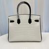 2025 Explosive Color Matching American Crocodile Pattern Platinum 25/30. Full-pair Version Strapless High-end Fashion Portable Women's Bag