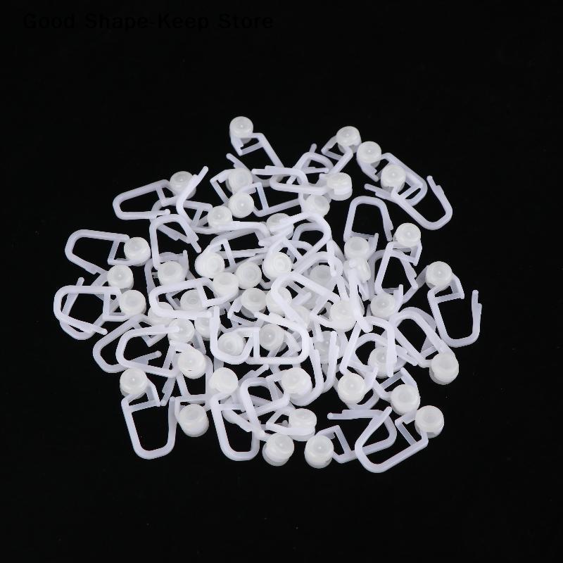 Blind Curtain Roller Hangers - 50Pcs Universal Track Rings and Hooks
