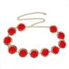 Red Crystal Waist Chain Belt Jewelry Belly Chain Decorative Belts For Women Dresses Red Waist Chain Raven