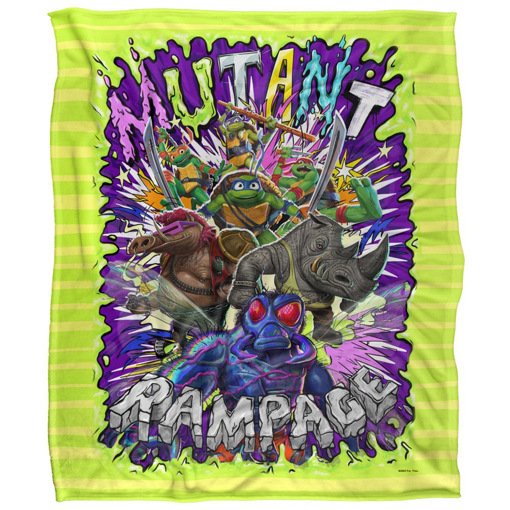 Teenage Mutant Ninja Turtles: Mutant Mayhem Turtle Vs Baddies Silky Supersoft Blanket