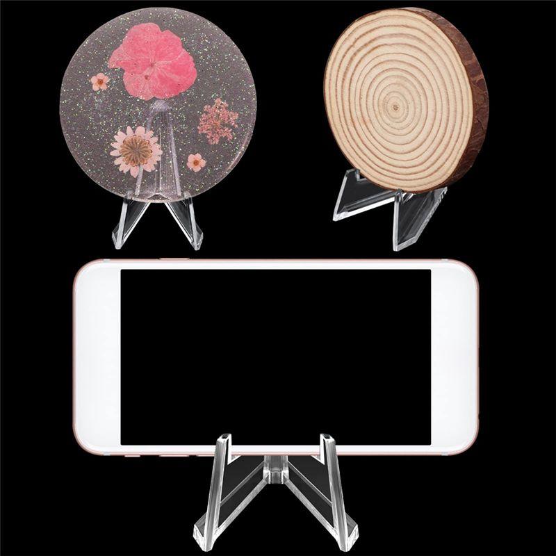 AEE4-Mini Acrylic Easel Display Stand, 36 Packs, Perfect For Displaying Sports Cards, Coins, Medals And More