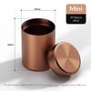 Mini Boîte à Thé Portative Scellée Boîte de Rangement Métallique en Alliage d'Aluminium Anti-humidité pour Camping Pique-nique Rangement du Thé