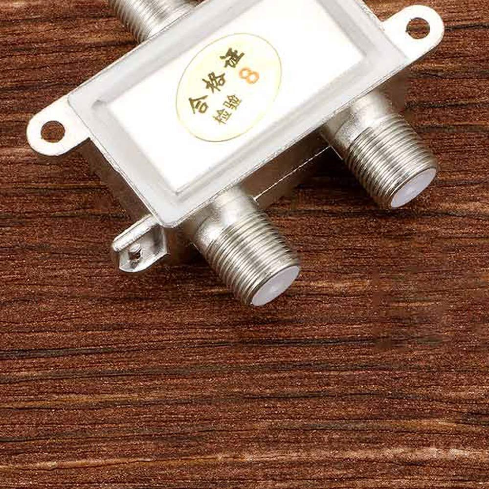 Durable 5-1000 MHz 2 Way Coaxial Cable Coax Cable TV Antenna Satellite TV Receivers Signal Split