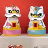 Solar Wobble Lion Figurine Solar Power Bobblehead Dancing Lion For Desk Car Dashboards Add Tradition & Good Fortunes