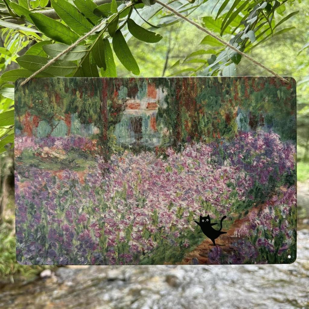 Cute Cat Decoration Hanging Paintings 20*30cm, Outdoor Balcony Wall Hanging Paintings