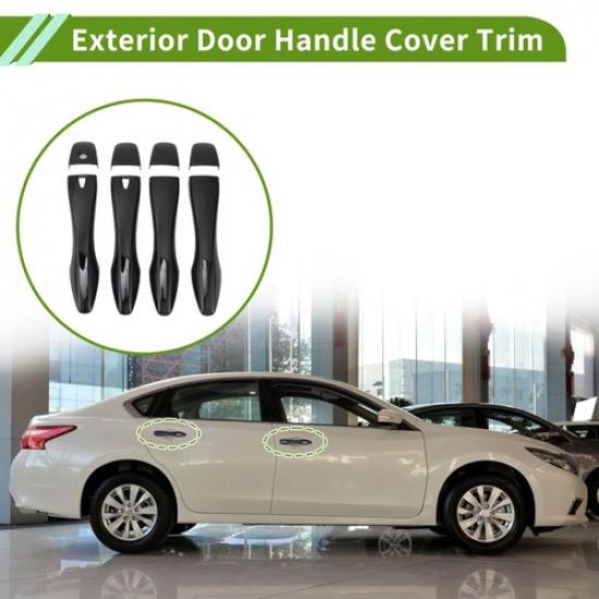 Exterior Door Handle Cover Trim for Nissan Altima 2013-2018 Gloss Black