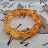 amber semi-circular hand strung bracelet