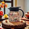Floral Printing Flower Insulated Kettle Retro Vacuum Flask Thermal Bottle  for Outdoor