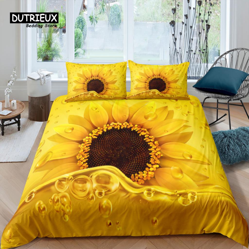 

Luxury And Comfortable Floral Pattern Duvet Cover Set With Duvet Cover And Pillowcases King Queen Twin Sizes For All Ages EU single(135x200cm)