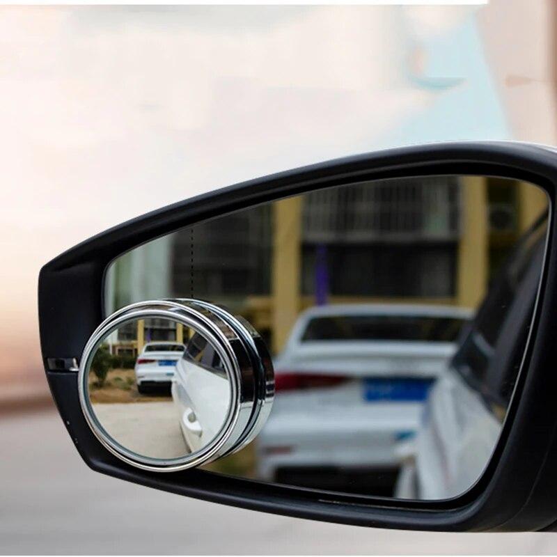 2 peças Espelho retrovisor para ponto cego de carro Espelho de chuva multifuncional 2 em 1 Cobertura de chuva para dias chuvosos Visão expansível Segurança Condução