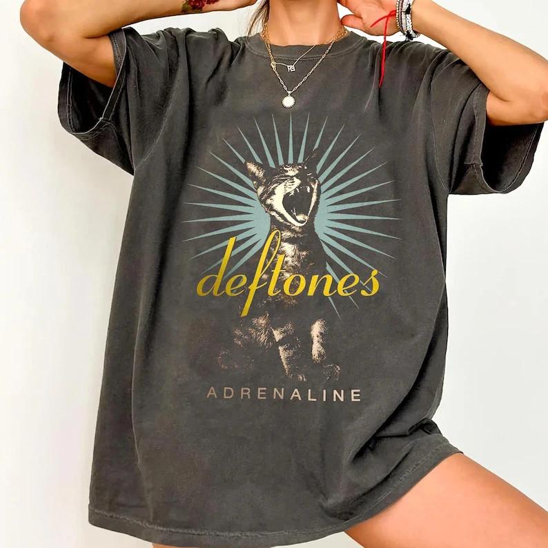 Deftones Around The Fur Band T-Shirt chacoal color shirt AN67702 S