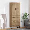 Highboard with Drawers 2 pcs Artisan Oak 69.5 x 34 x 180 cm