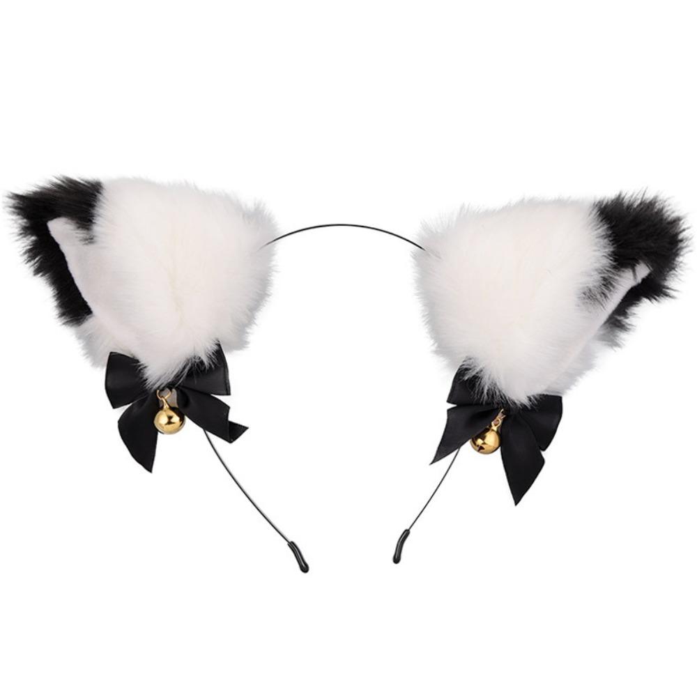 Realistic Plush Cat Ears Headband Furry Cosplay Hair Hoop Anime Headband Daily Wear