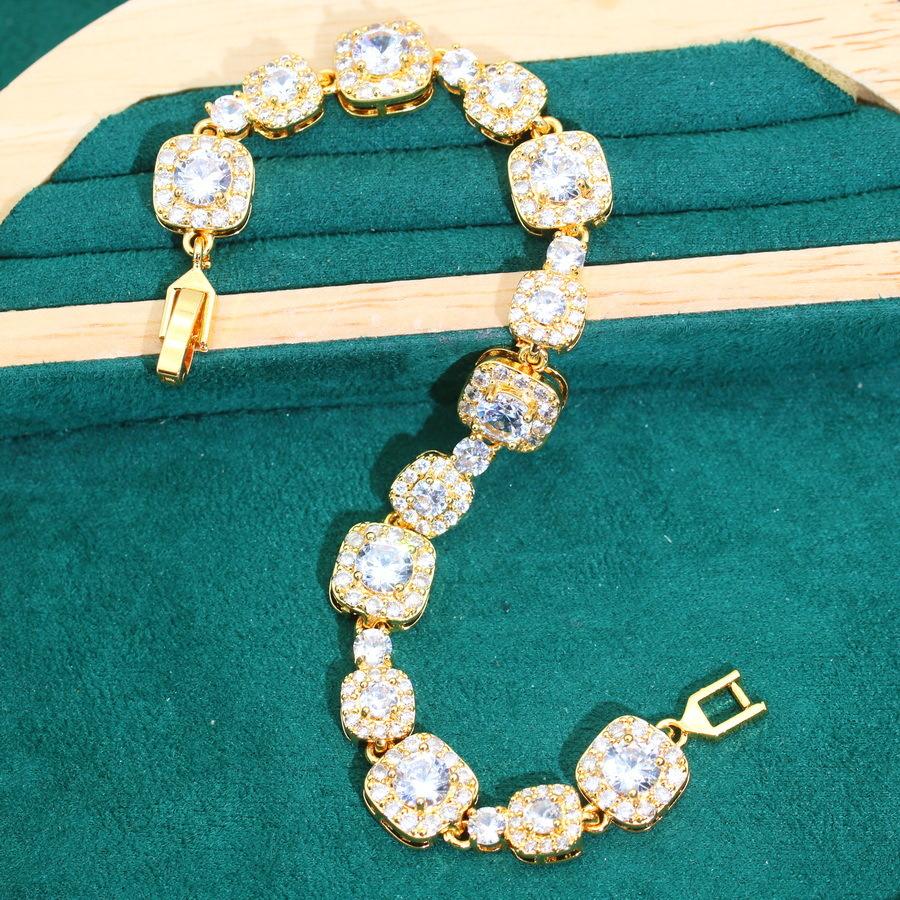 Popular New Jewelry Fashion Color Treasure Square Bracelet