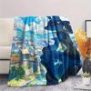 Lucario  Print Flannel Blanket, High quality Comfortable for All Seasons, Home Decor, Warmth and Comfort