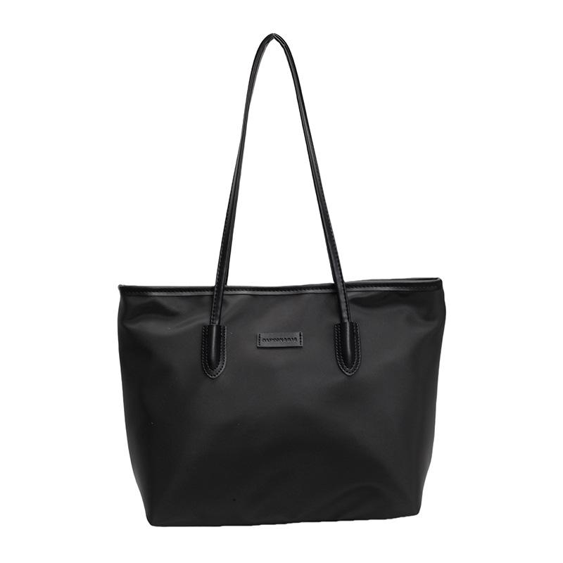 Large Capacity Bag Women's 2025 New Simple Casual Shoulder Bag College Student Class Bag Leisure Commuter Tote Bag