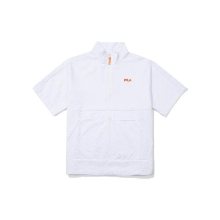 FILA Jackets Unisex White Stand Collar Moderate Other FS2JKF2406X-WHI 105