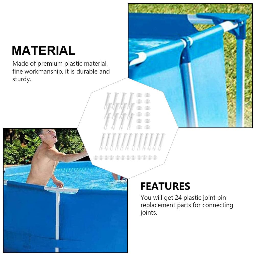 YARNOW Pool Connection Pins 24 Pieces Plastic Joint Pins with