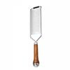 Stainless Steel Grater with Wooden Handle Flat Surface Shredder for Cheese Potato Vegetable Fruit Slicer Kitchen Tool