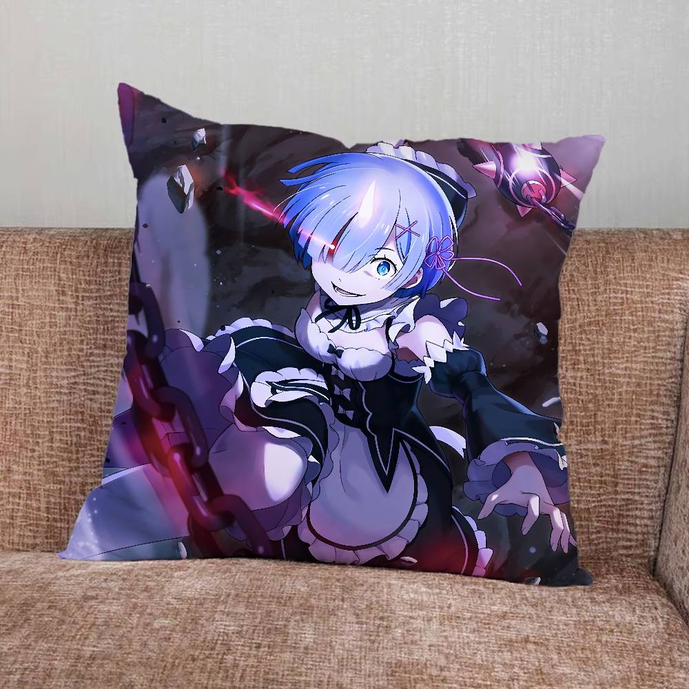R-Re Zero Anime Pillow Case Pillowcase Home Sofa Cushions Car Cushions Pillowcover Office Pillowshell Pillow