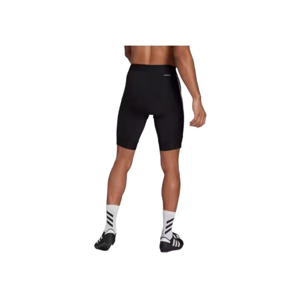 adidas Logo Striped Print Mid-Rise Elastic Slim Fit Cycling Pants Men Pants Black GM6745