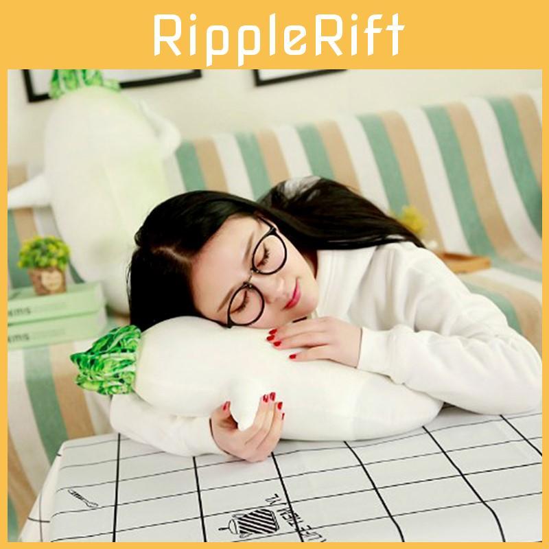 Plushie Radish White Toy Cute Cartoon Doll Girls Kid Companion Present Birthday