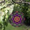 10 Inch Hanging Wind Chime with Mandala Flower Design Rotating Art Perfect for Balcony Garden Decoration Gift for Relatives Friends